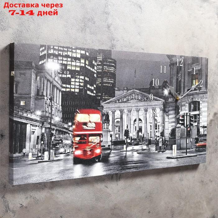 Часы настенные, серия: Город, на холсте "Лондон", 40х76 см, микс - фото 2 - id-p193700942