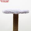 Комплекс-когтеточка угловой "Пижон" с гамаком, 48х48х171 см, джут, искусственный мех, серый, фото 5