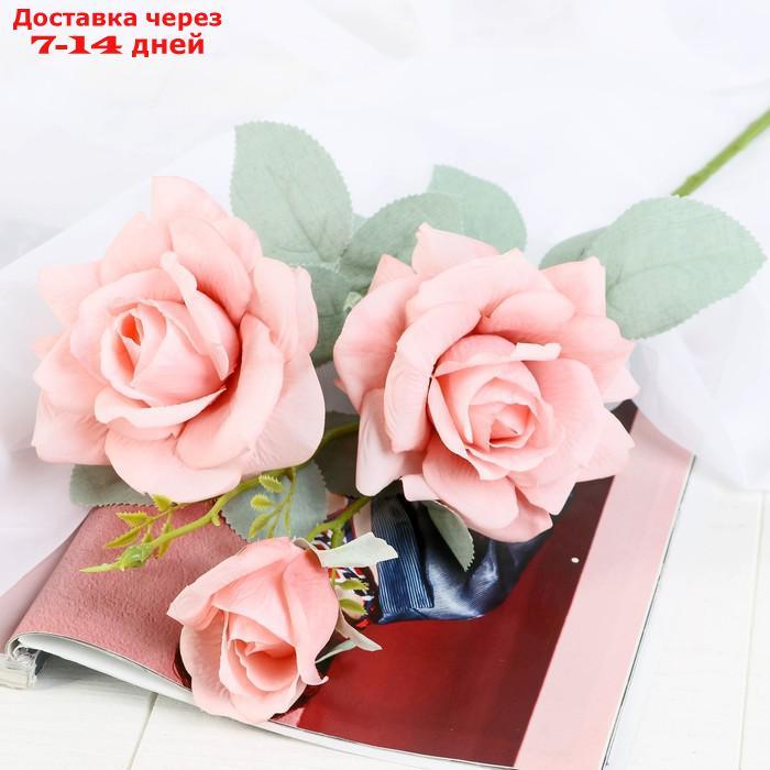 Цветы искусственные "Роза Терция" 12х60 см персиковый - фото 1 - id-p193703053