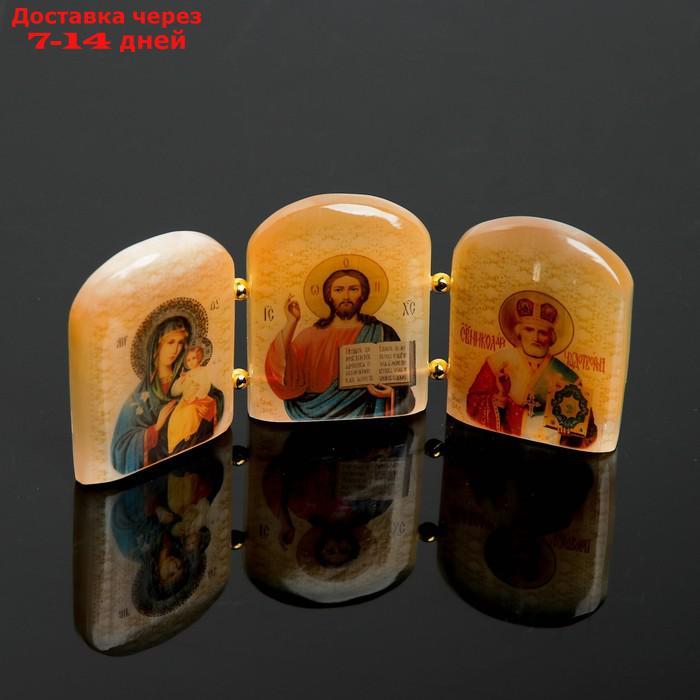 Триптих православный, 12×6,5×1 см, селенит - фото 1 - id-p193694846