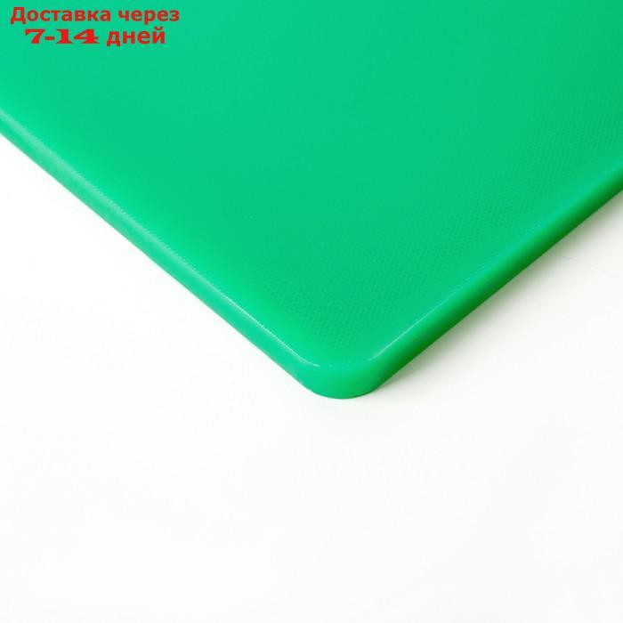 Доска разделочная 40×30 см, толщина 1,2 см, цвет зелёный - фото 2 - id-p193699998