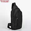 Рюкзак на одной лямке, 2 отдела на молнии, наружный карман, цвет чёрный, фото 2
