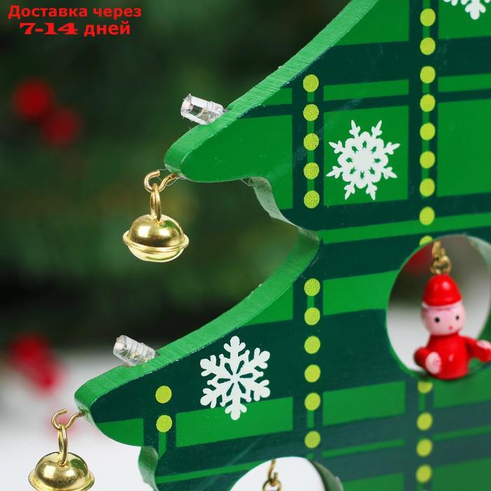Новогодний сувенир "Ёлочка с подсветкой", зеленая - фото 4 - id-p193701233