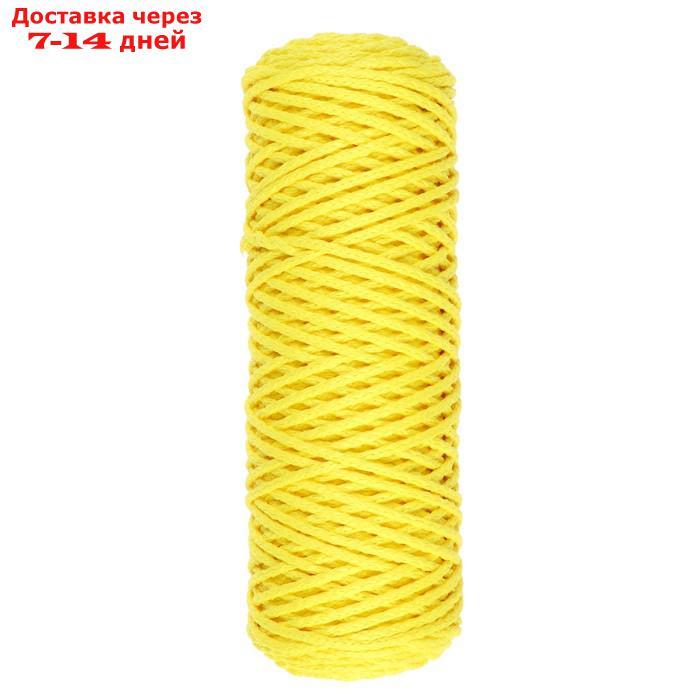 Шнур для вязания "Классик" без сердечника 100% полиэфир ширина 4мм 100м (лимонный) - фото 3 - id-p193704352