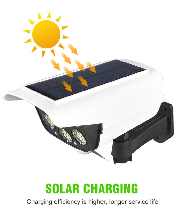 Светильник уличный на солнечной батарее Solar (камера муляж) датчик движения, пульт д/у, 77 SMD, IP66 CL-63B - фото 10 - id-p190321943