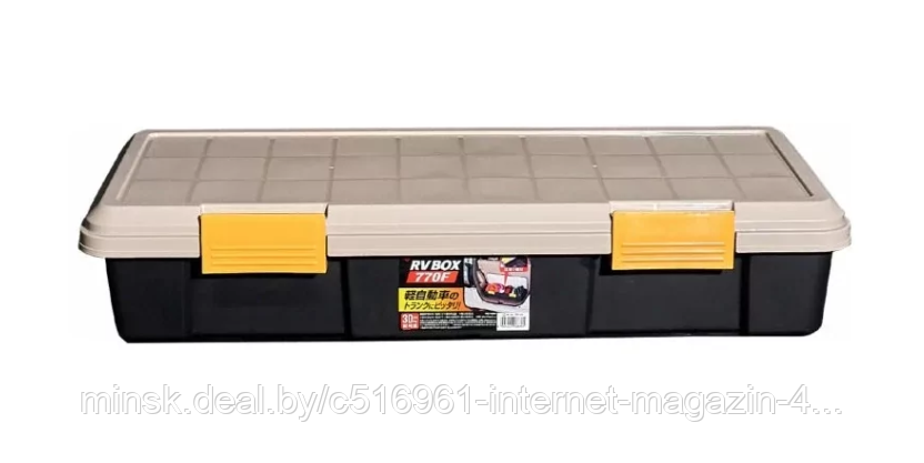 Ящик пластмассовый экспедиционный IRIS RV BOX 770F, 22 литра, ORCHER/BLACK, 77x32x15,5 см. - фото 1 - id-p193757048