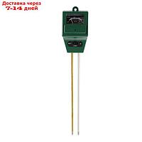 Прибор для измерения LuazON, влажность/pH/кислотность почвы, зеленый