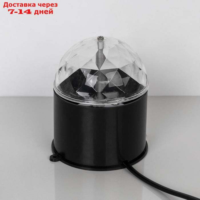 Световой прибор хрустальный шар d=7.5 см 220V, ЧЕРНЫЙ - фото 3 - id-p193703374