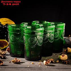 Набор стаканов 350 мл "Ларго", 6 шт, цвет зелёный