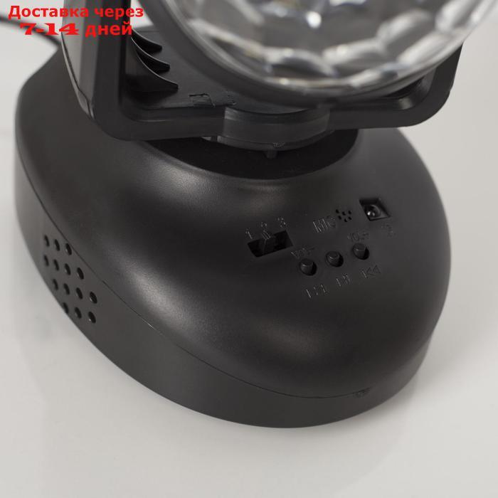 Световой прибор "Хрустальный вращающийся шар", d=8.5 см с музыкой, 12V - фото 7 - id-p193703375