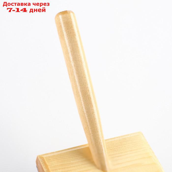 Щётка-пуходёрка деревянная жёсткая для "Кавказца", основание 110х58 мм - фото 4 - id-p193704421