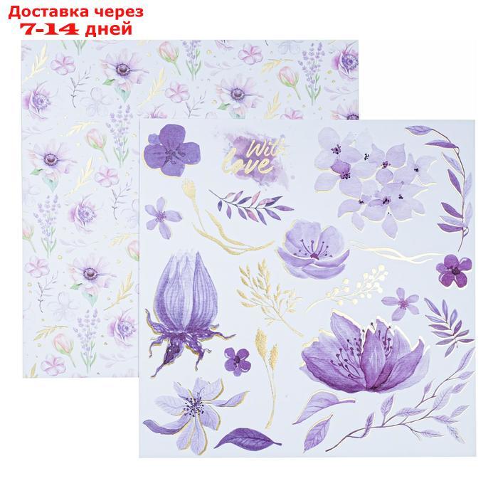 Набор бумаги для скрапбукинга с фольгированием "Цветочная нежность", 20 × 20 см - фото 3 - id-p193697233