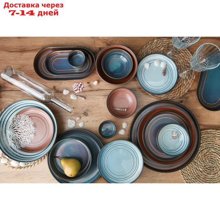 Тарелка десертная Magistro Garland, 17×2,2 см, цвет терракотовый - фото 5 - id-p193701362