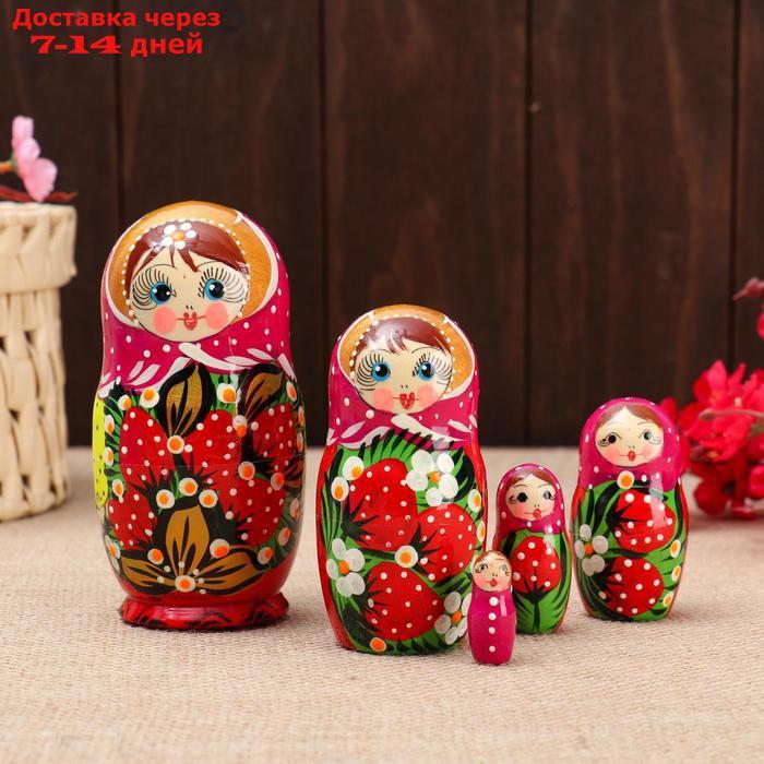 Матрёшка 5-ти кукольная "Катя" ягоды , 13см, ручная роспись. - фото 1 - id-p193699251
