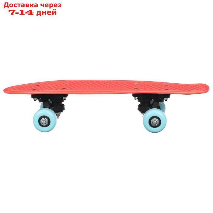 Скейтборд 42 х 12 см, колеса PVC 50 мм, пластиковая рама, цвет оранжевый - фото 3 - id-p193700387