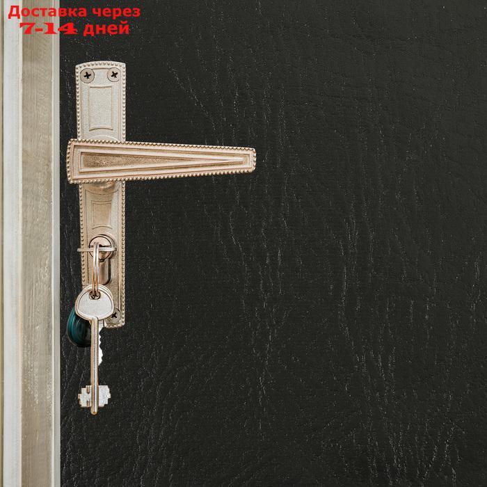 Комплект для обивки дверей 110 × 205 см: иск.кожа, поролон 3 мм, гвозди, чёрный, "Эконом"