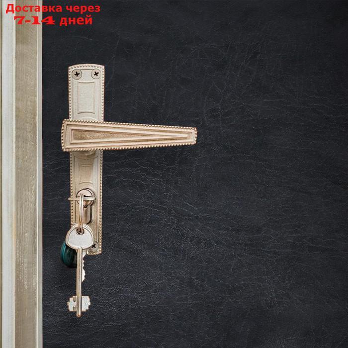 Комплект для обивки дверей, 1,1 × 2 м: иск.кожа, поролон 5 мм, гвозди, струна, серый, "Рулон"