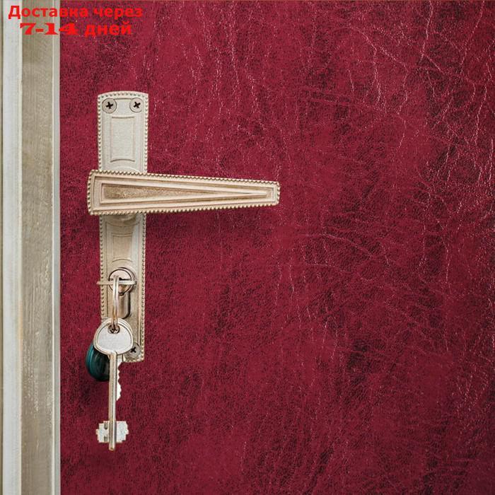 Комплект для обивки дверей, 110 × 200 см: иск.кожа, поролон 3 мм, гвозди, бордо, "Эконом"