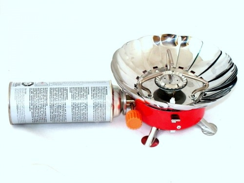 Портативная газовая плита горелка k-203(YC-301) с защитой от ветра и чехлом - фото 10 - id-p179630166