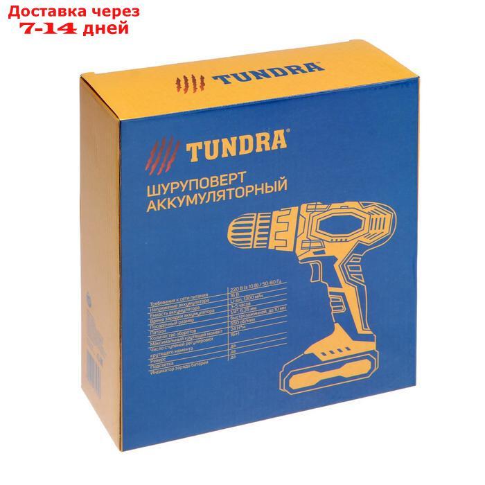 Шуруповерт TUNDRA, патрон БЗ до 10 мм, подсветка, Li-ion 1300 mAh 16V, 550 об/мин, 24 Н*м - фото 7 - id-p193700501