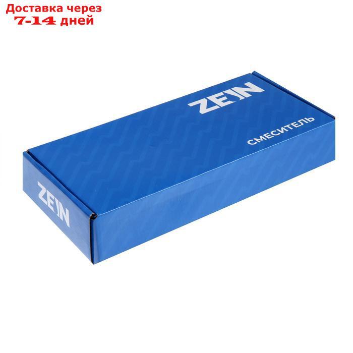 Смеситель для кухни ZEIN 2110, однорычажный, гибкий излив, картридж 40 мм, белый/хром - фото 5 - id-p193700509