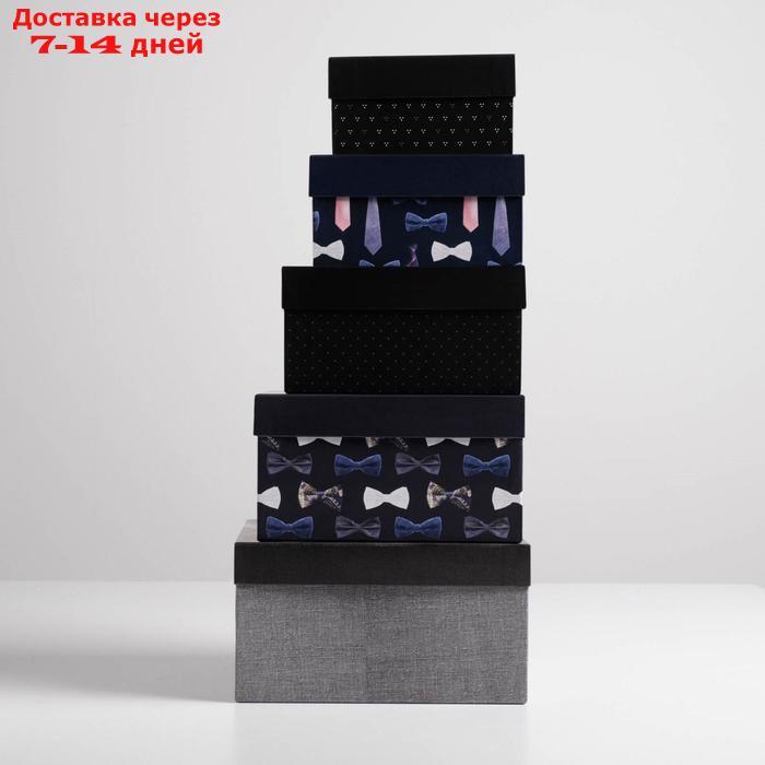 Набор подарочных коробок 5 в 1 "Джентельмен", 14 × 14 × 8 22 × 22 × 12 см - фото 3 - id-p193697460