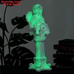 Светящаяся фигура "Ангел сидя на колонне" 51см