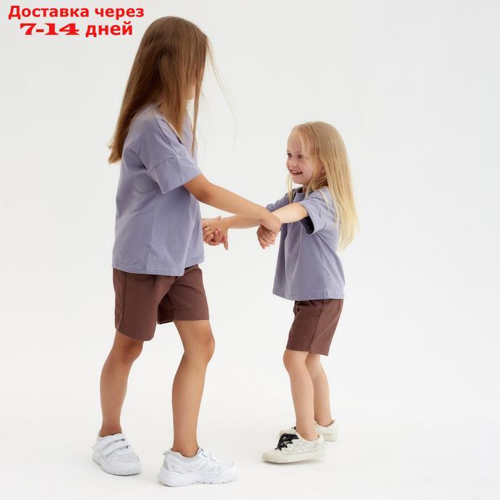 Шорты для девочки MINAKU: Casual collection KIDS цвет шоколадный, рост 98 - фото 7 - id-p193704751