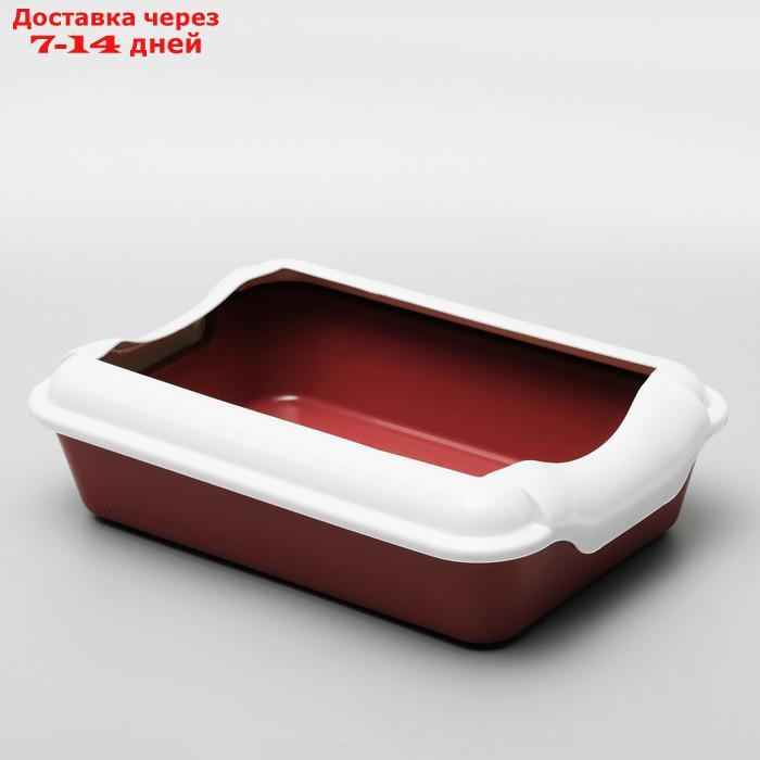 Туалет с бортом, 40 х 11 см, красный/темно-красный - фото 1 - id-p193698480