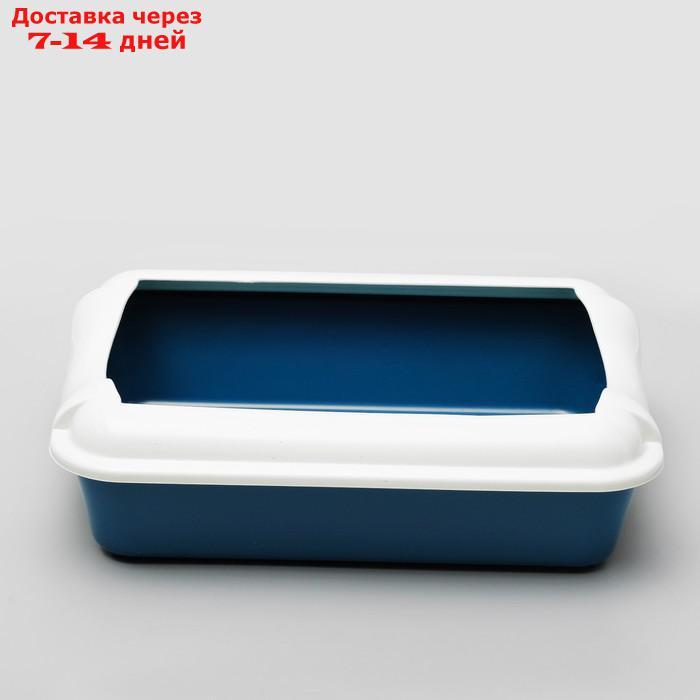 Туалет с бортом, 40 х 11 см, синий/темно-синий - фото 2 - id-p193698487