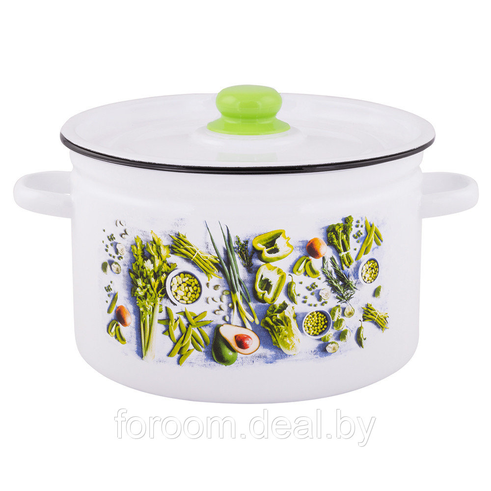 Кастрюля цилиндрическая 7 л Appetite Fresh herbs 1с18с - фото 1 - id-p193757574