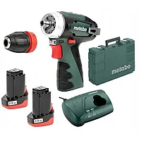 Дрель-шуруповерт Metabo PowerMaxx BS Quick Basic (34 Нм, 2 АКБ 2 А/ч, быстросъемный патрон) 600156500