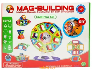 Магнитный конструктор MAG-BUILDING 59 дет, аналог Магформерс