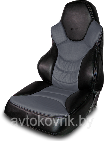 Авточехол "Универсальные Dinas"(Черный - серый) экокожа приоизводитель ...