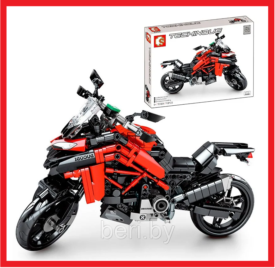 701604 Конструктор Sembo Block "Байк Radical Ducati Matador", 710 деталей