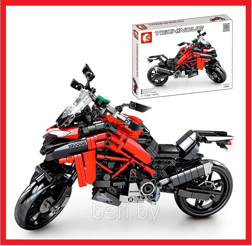 701604 Конструктор Sembo Block "Байк Radical Ducati Matador", 710 деталей - фото 1 - id-p193786517