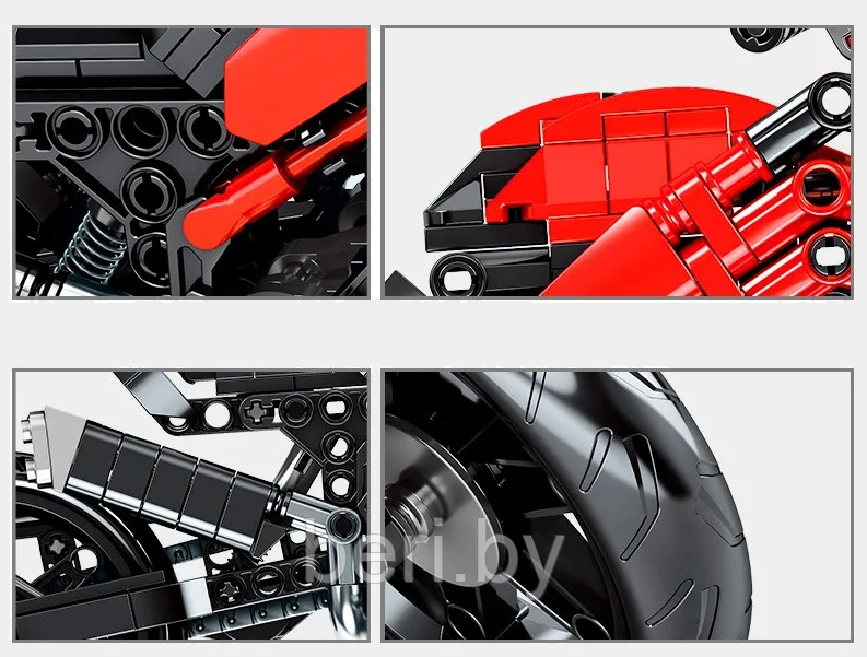 701604 Конструктор Sembo Block "Байк Radical Ducati Matador", 710 деталей - фото 7 - id-p193786517