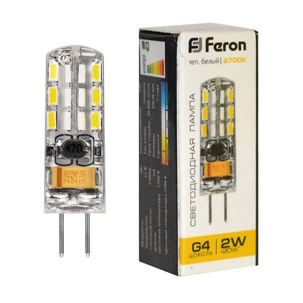 Лампа светодиодная Feron LB-420 12V G4 2W 2700K 25858 - фото 2 - id-p150444038