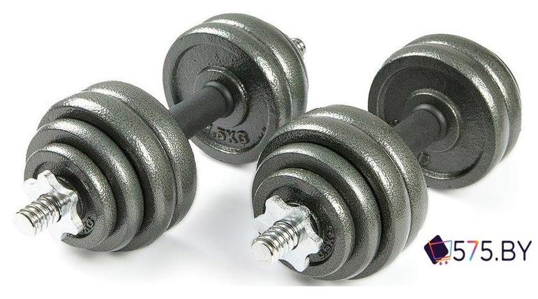 Набор гантелей Atlas Sport металлические 2x15 кг, фото 2