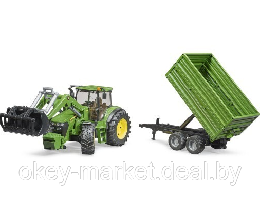 Игрушка Bruder Трактор John Deere 7930 с погрузчиком и прицепом Bruder 03055 - фото 4 - id-p193798263