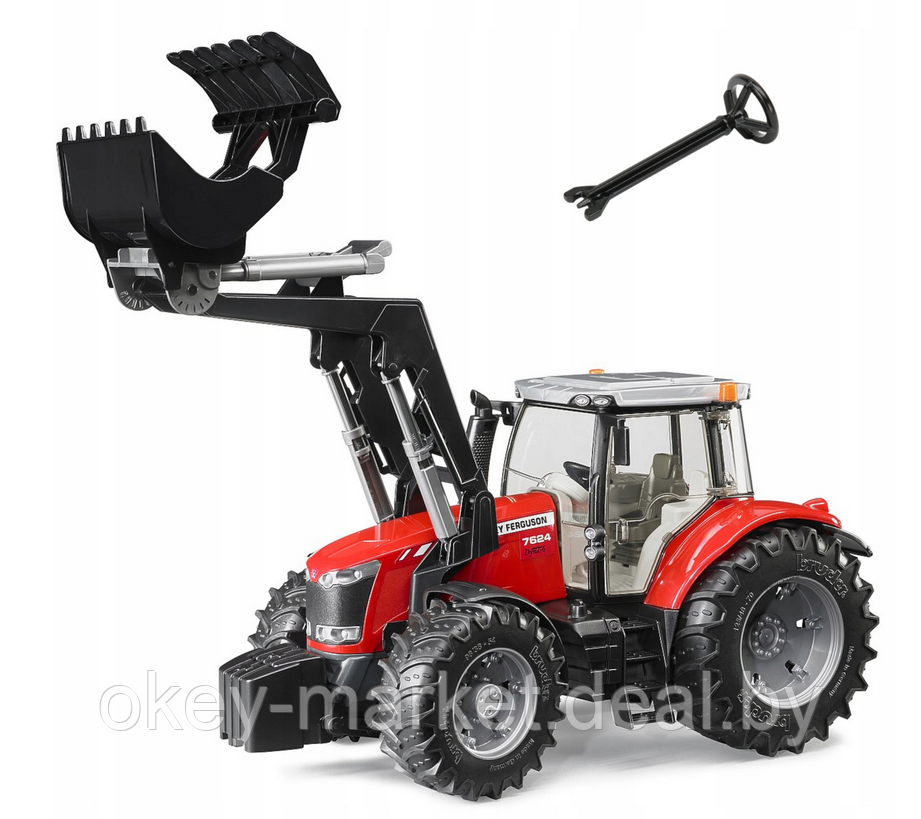 Игрушка Bruder Трактор с погрузчиком Massey Ferguson 7624 03047 - фото 4 - id-p193798281