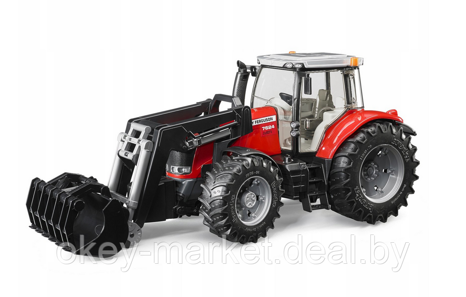 Игрушка Bruder Трактор с погрузчиком Massey Ferguson 7624 03047 - фото 2 - id-p193798281