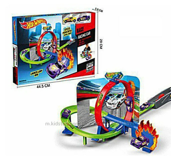 Автотрек Hot Wheels HW06 с кольцом+2 машинки