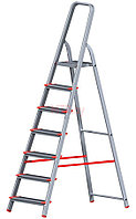 Лестница-стремянка Новая Высота NV500 алюминиевая с широкой ступенью, 147 см, 7 ступеней, 6,8 кг