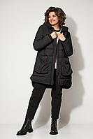 Женская осенняя трикотажная черная большого размера брюки и джемпер и куртка Runella 1528 50р.