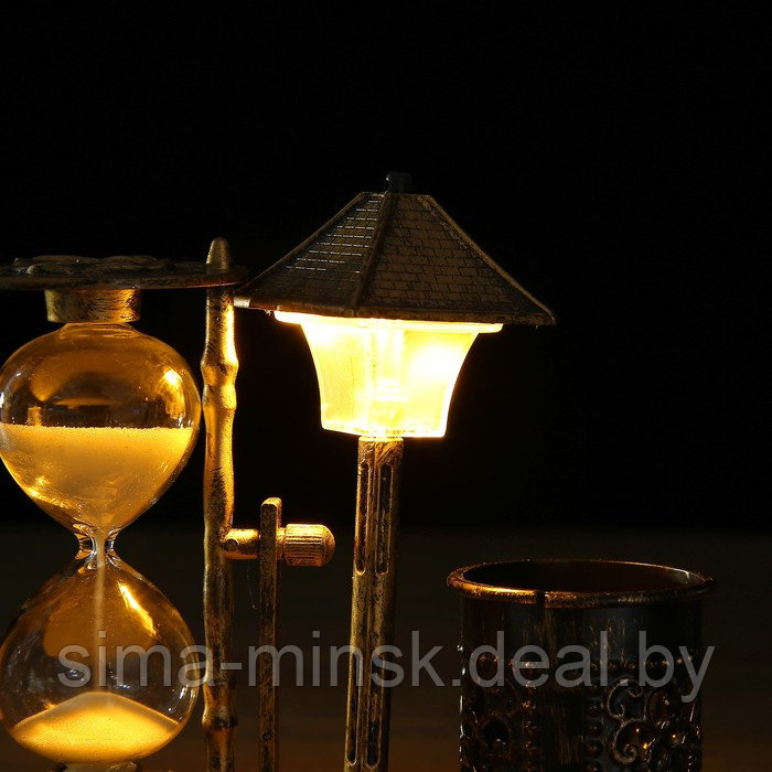 Песочные часы "Уличный фонарик",сувенирные,подсветка,каранд-цей, 6.5 х 15.5 х 14.5 см, микс - фото 4 - id-p193803813