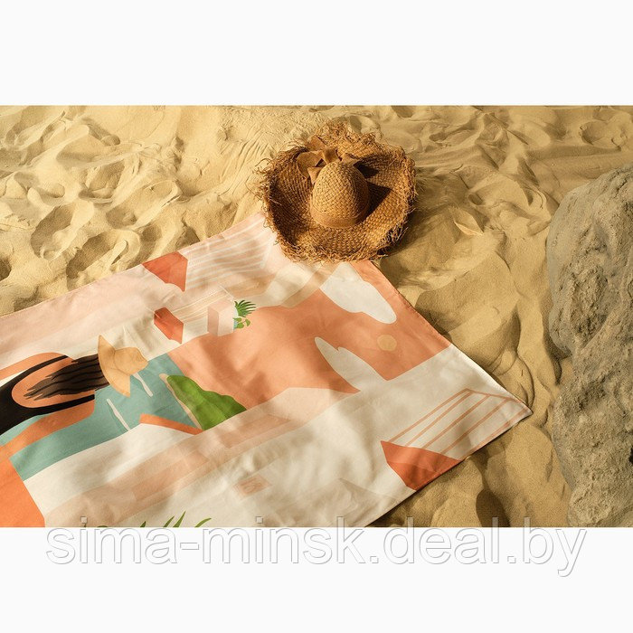 Полотенце пляжное Этель «Девушка в купальнике» 96х146 см, 100% хлопок - фото 2 - id-p193804235