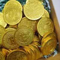 Золотые шоколадные монеты Bitcoin, набор 20 монеток (Россия)