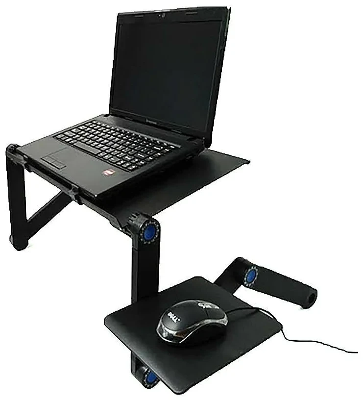 Столик трансформер для ноутбука Multifunctional Laptop Table T6 с 2 вентиляторами (550*260 мм) - фото 3 - id-p193806528