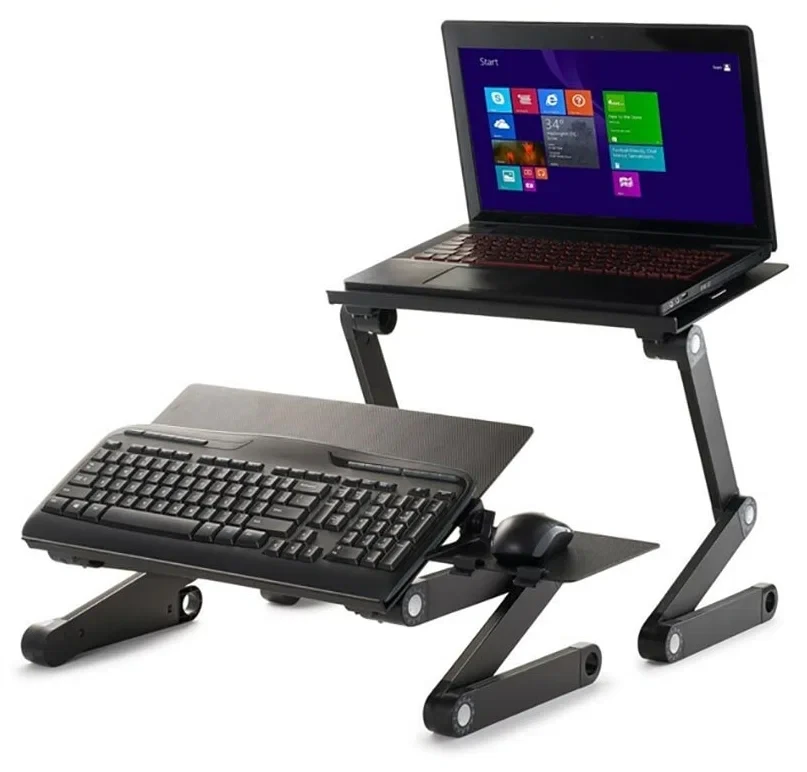 Столик трансформер для ноутбука Multifunctional Laptop Table T6 с 2 вентиляторами (550*260 мм) - фото 5 - id-p193806528